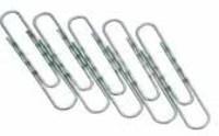Q-Connect Paperclip 77mm Round Wavy Pack of 100 KF27004